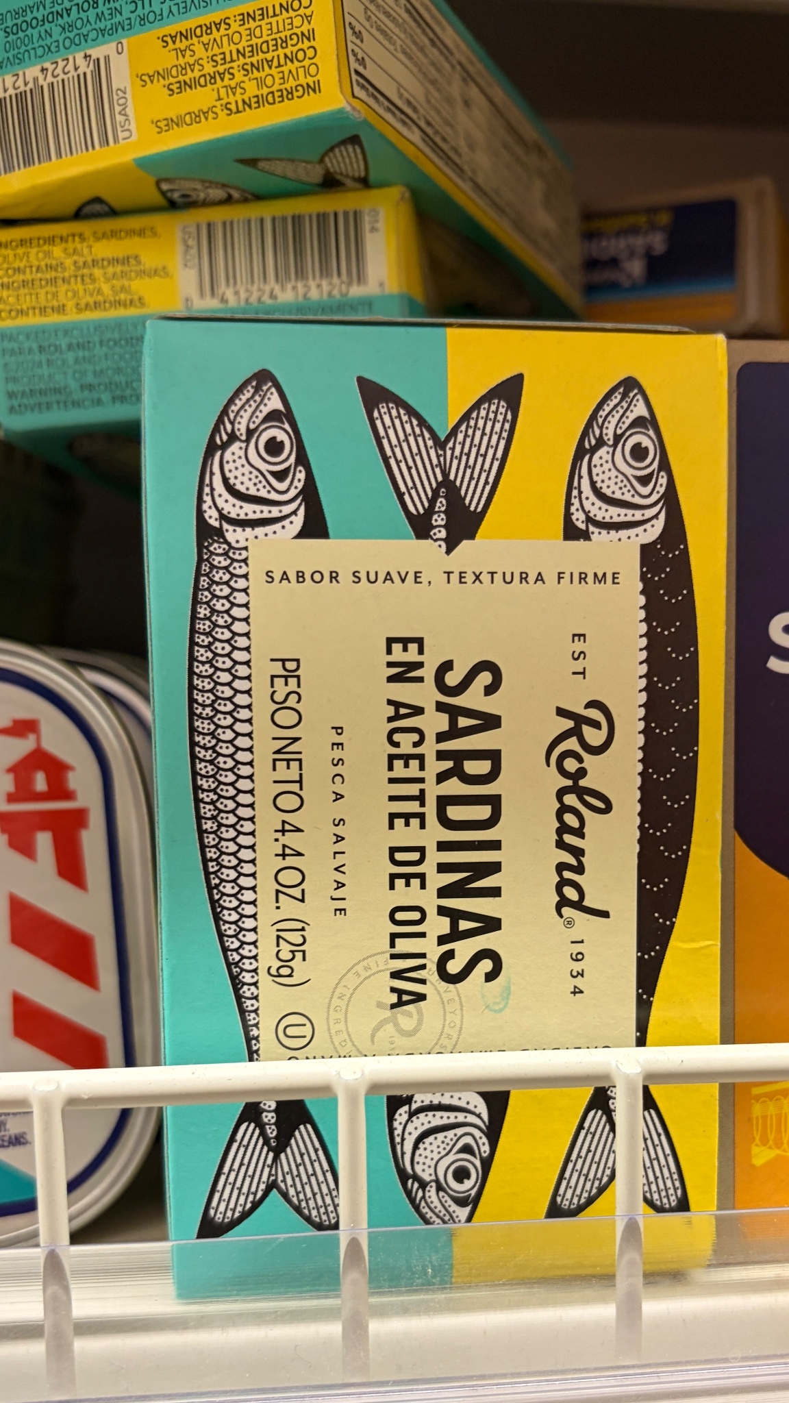 Sardine packaging in fun colours