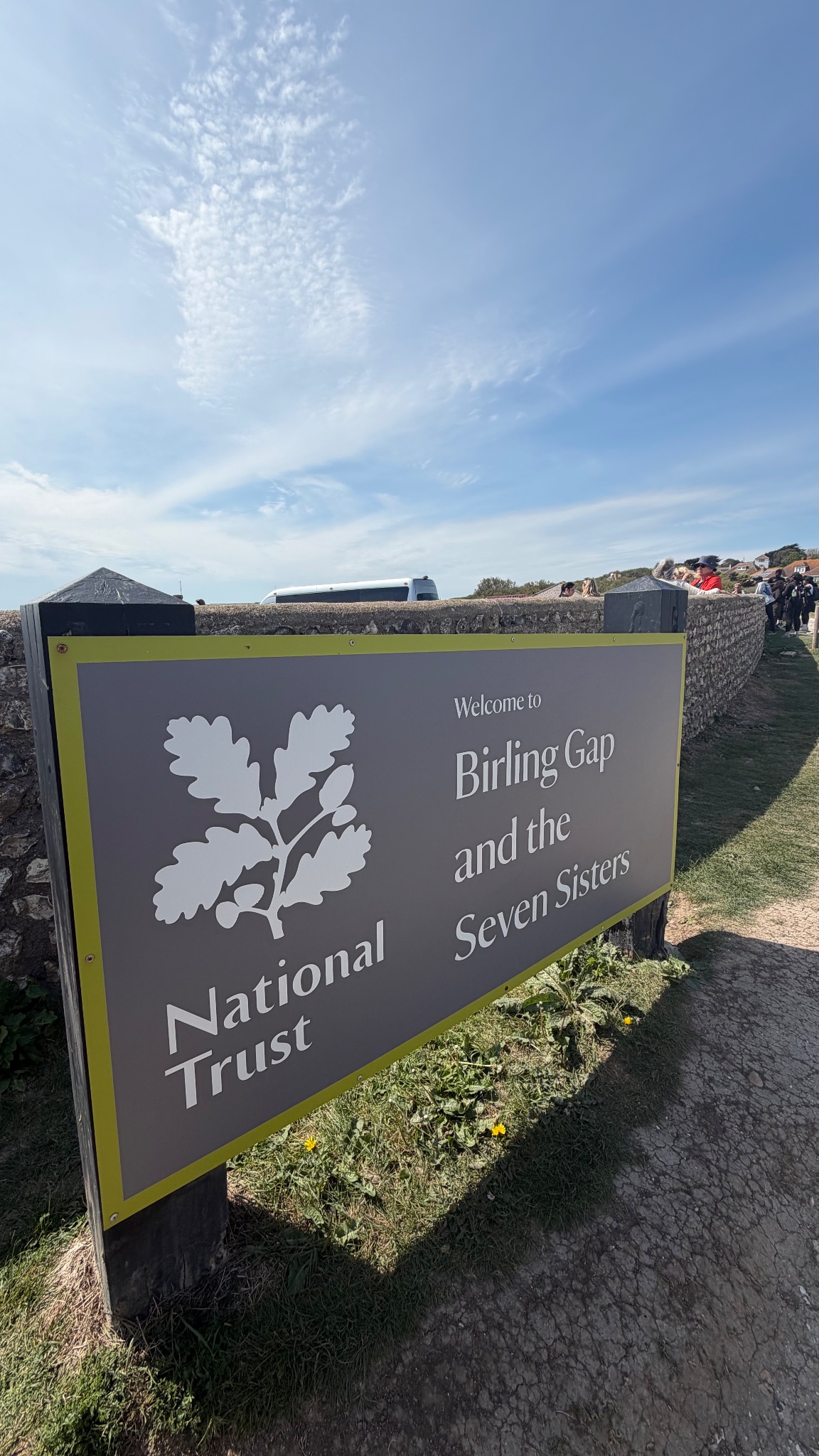 National Trust welcome sign at Birling Gap