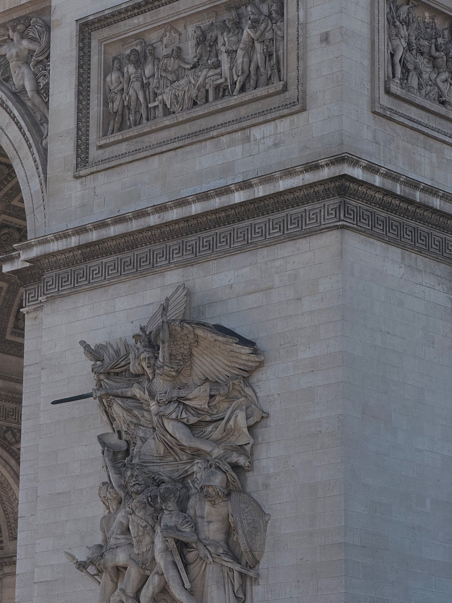 La Marseillaise relief and Greek key frieze, Arc de Triomphe